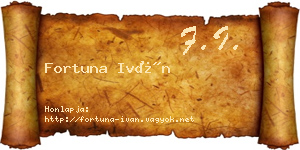 Fortuna Iván névjegykártya